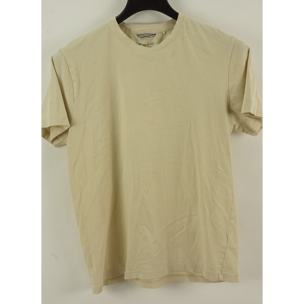 Porter & Ash Performance Tee Men's Medium Short Sleeve Tan Stretch Crew T-Shirt